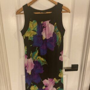AB Studio - Sleeveless Dress - Multicolor Floral Pattern - Ladies Size 8